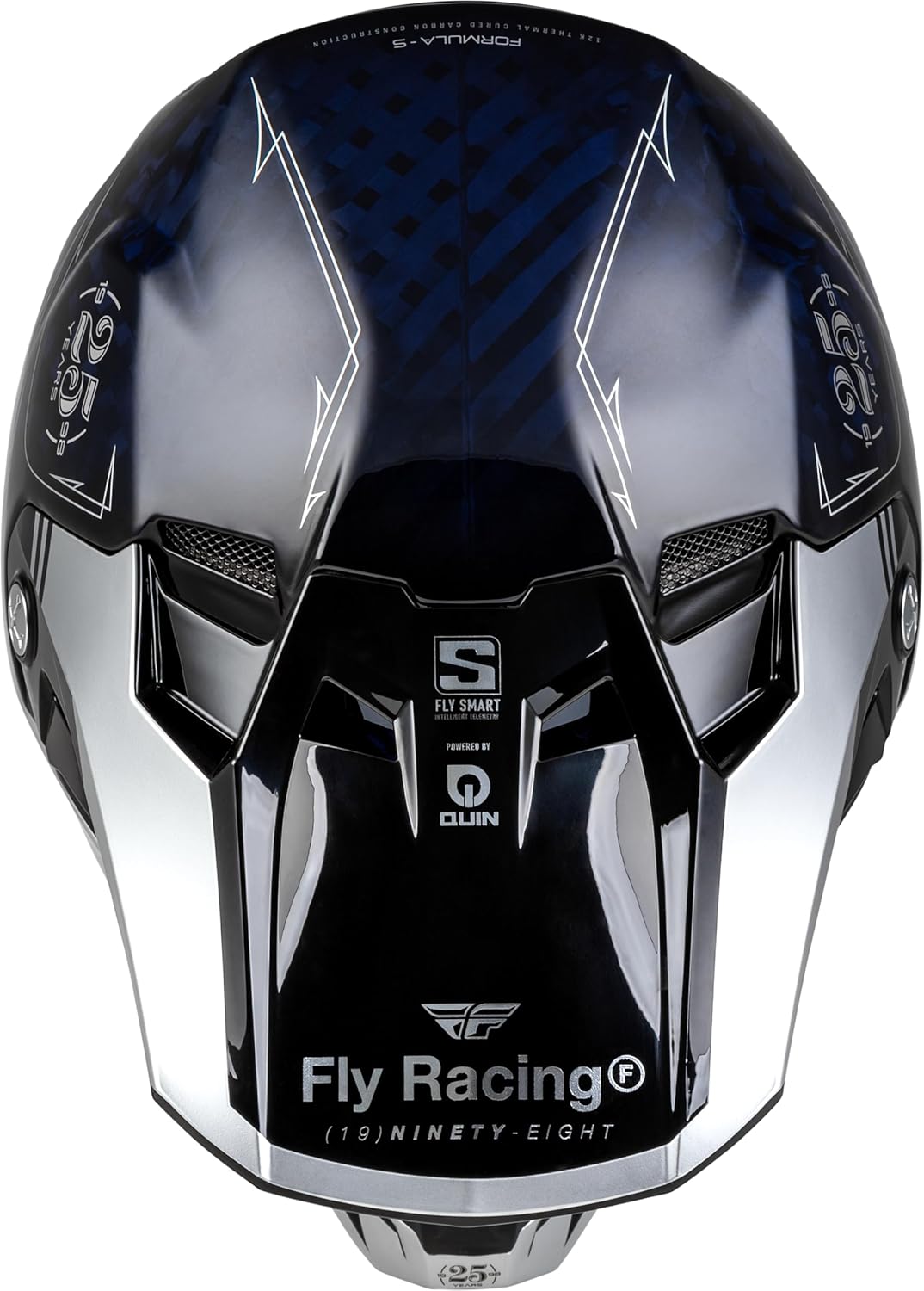 Fly Racing 73-4448YL Youth Formula S Carbon Legacy Helmet Blue Carbon/Silver Yl