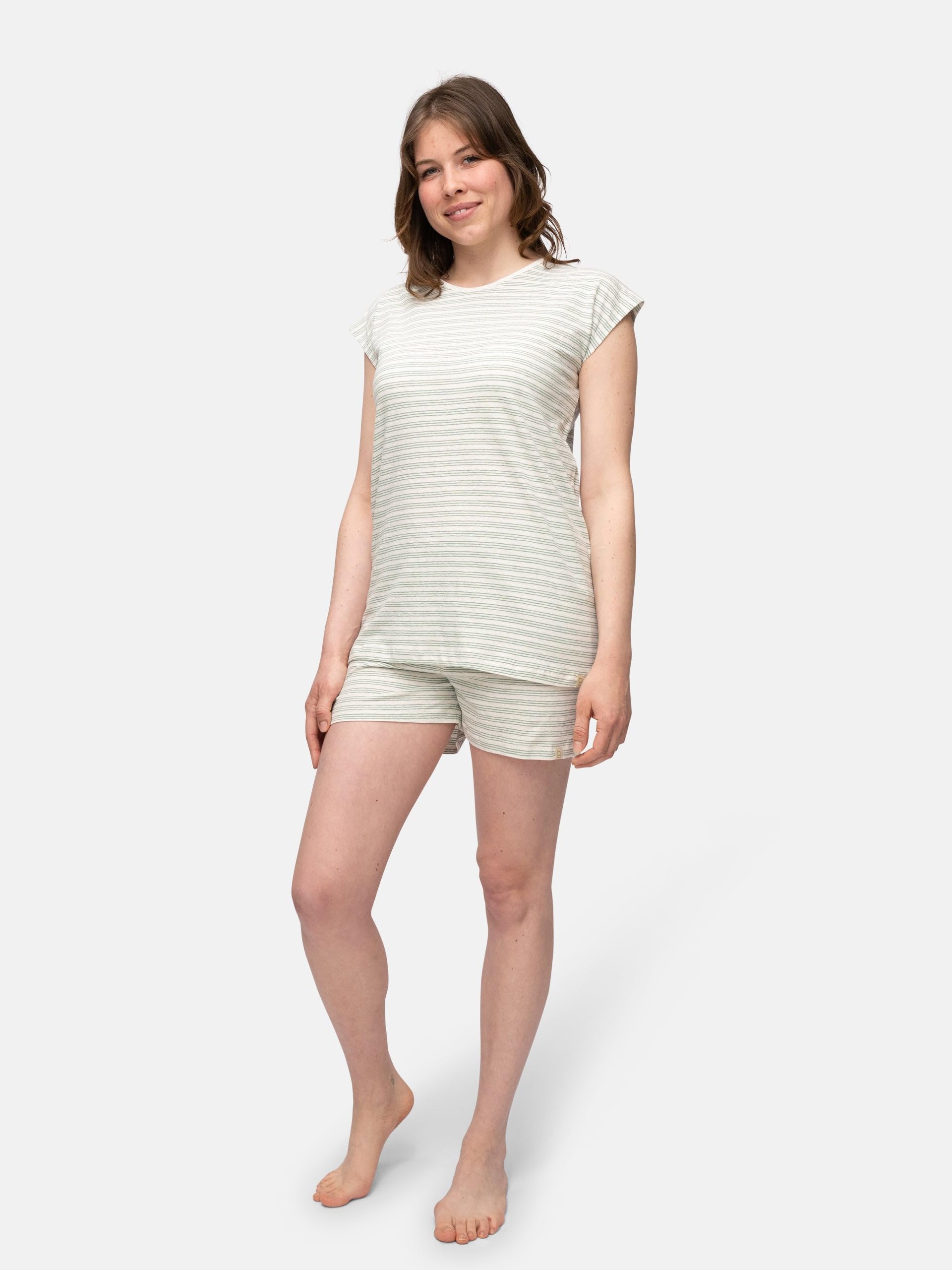 Leinen-anteil, Gots-Zertifiziert Camiseta de Pijama para Mujer