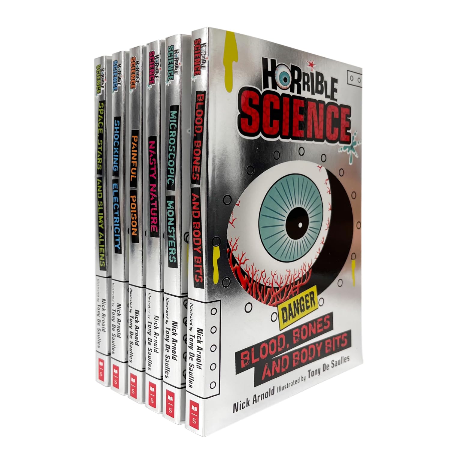 Horrible Science Collection 6 Books Set by Nick Arnold (Blood