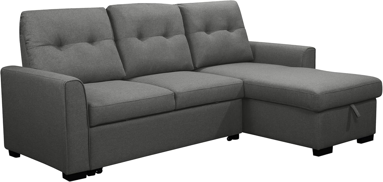 Primo International LShape 89in Sleeper Sectional Sofa