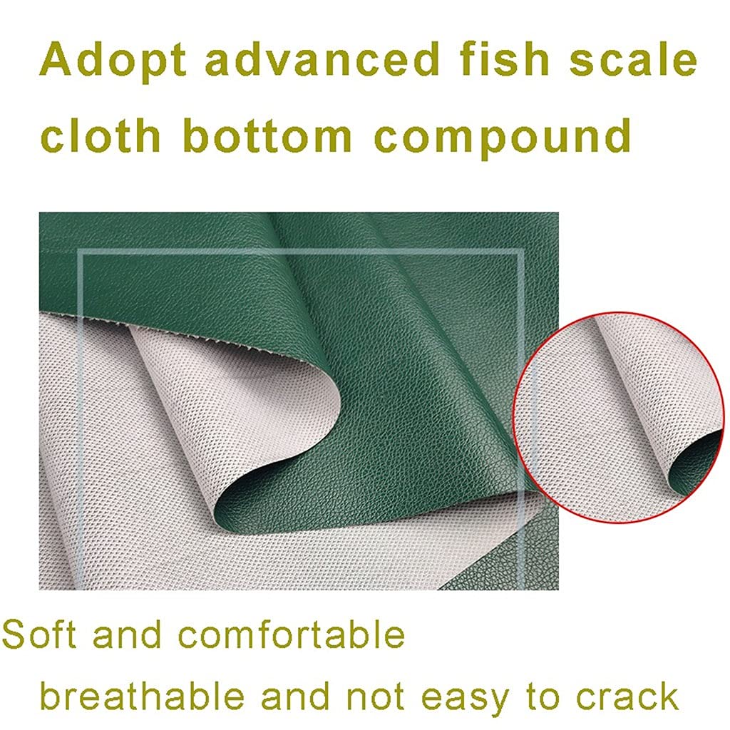 Tessuto in Ecopelle/Finta Pelle per Rivestimento e Arredamento - 160 x 50 cm - Pelle Sintetica Morbida per Arredo, Divani, Sedie, Casa, Accessori(Green,1.6X4m)