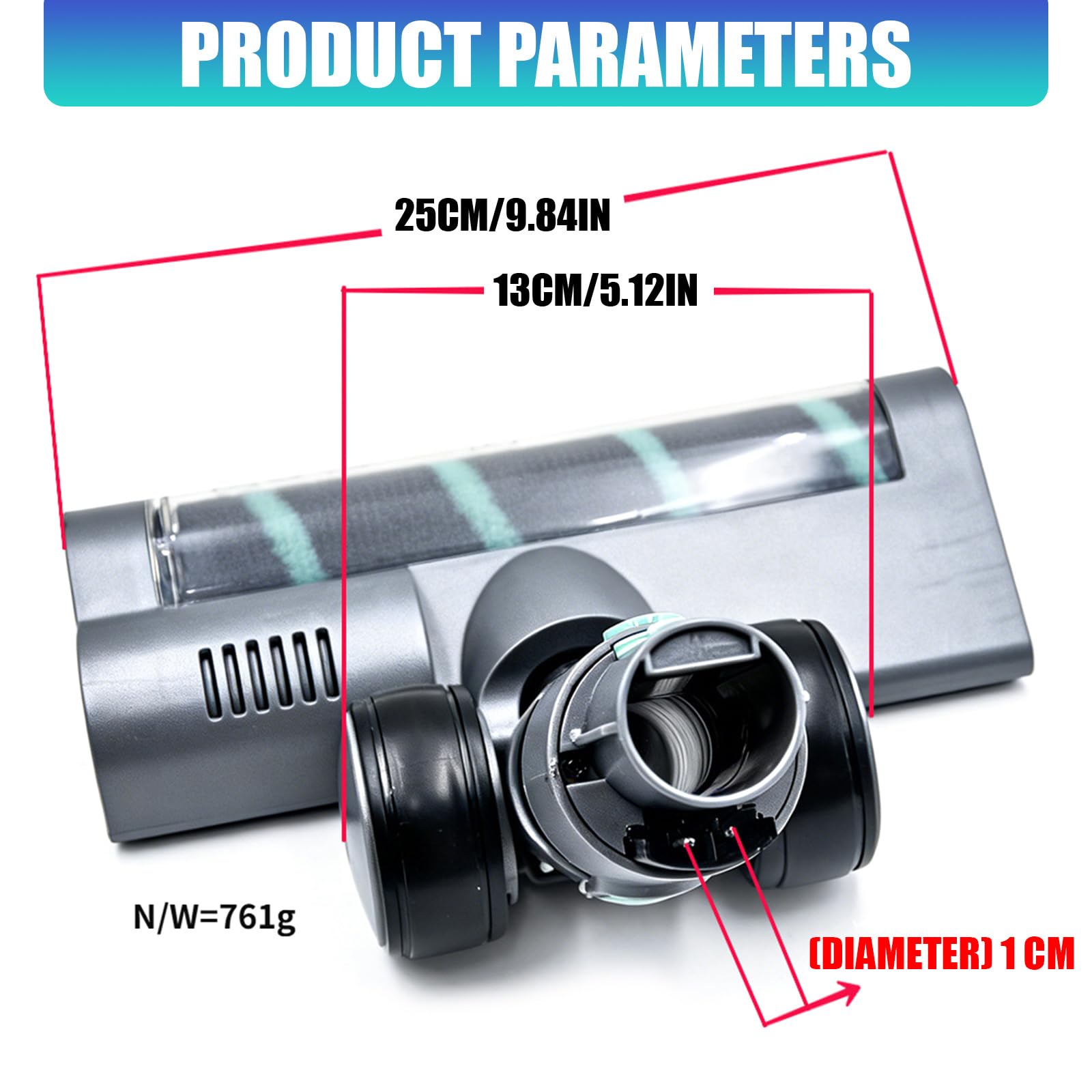 Cabezal de limpieza de suelos para limpiadores de pie que proporciona recolección y eliminación de manchas, herramienta de limpieza de suelos multisuperficies