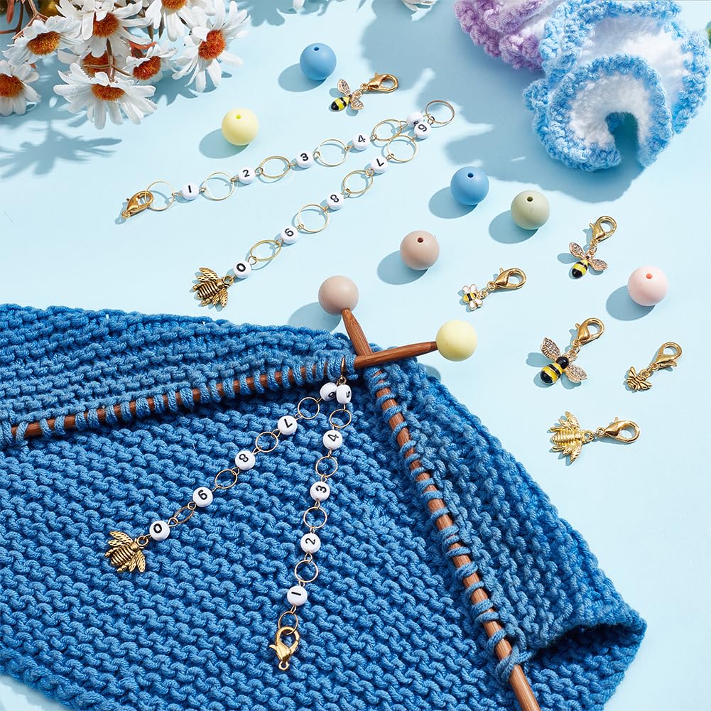 NBEADS 35-teiliges Strickzubehör-Set – Inkl. Maschenmarkierer, Reihenzähler & Nadelstopper