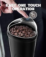 Vista 4 de Molinillos eléctricos de cuchillas de café, 2 onzas, molinillo de granos de caféespecias y nueces, eléctrico con cuchilla de acero inoxidable