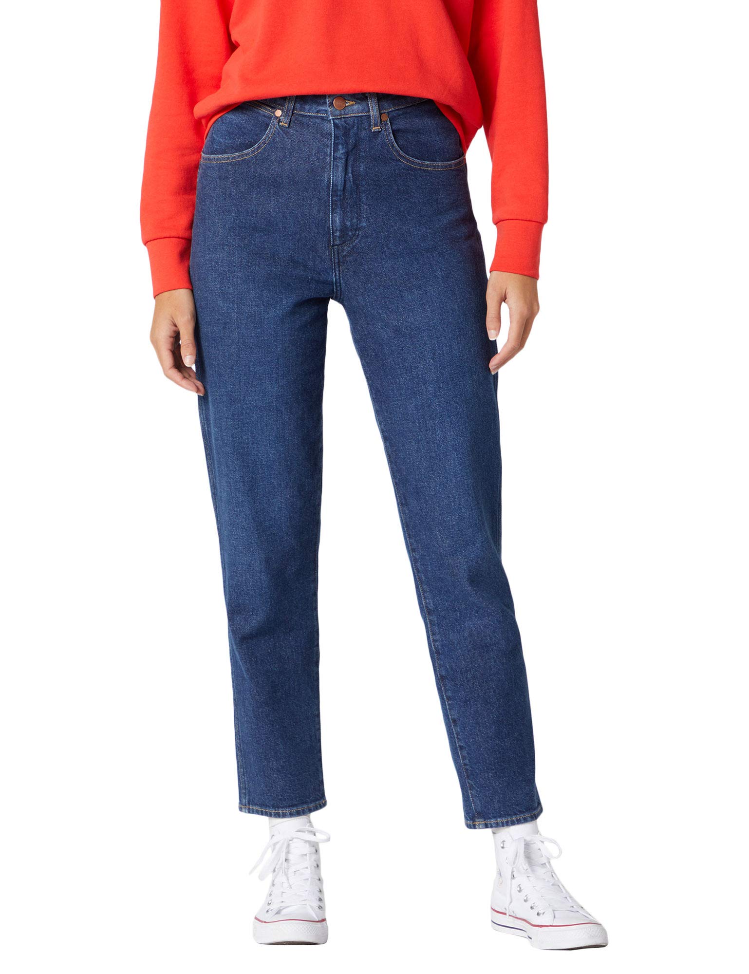 Wrangler - Mom Jeans, Jeans Straight Donna