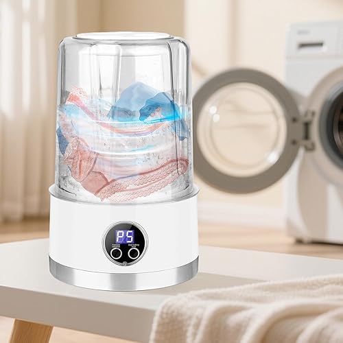 Miniatura 3 de Lavadora de ropa, dispositivo de ropa interior portátil, máquina recargable de limpieza de 1 litro con modos para sujetadores, calcetines, prendas,