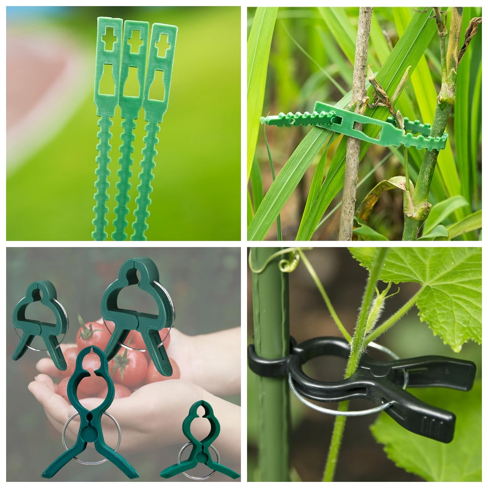 40-180 Stück Verstellbarer Pflanzenbinder Befestigungsset, Pflanzen Klammern zum Binden für Pflanzen StabilisierenTopfpflanzen Gartenbaum Sträucher Binden (Combination 1)