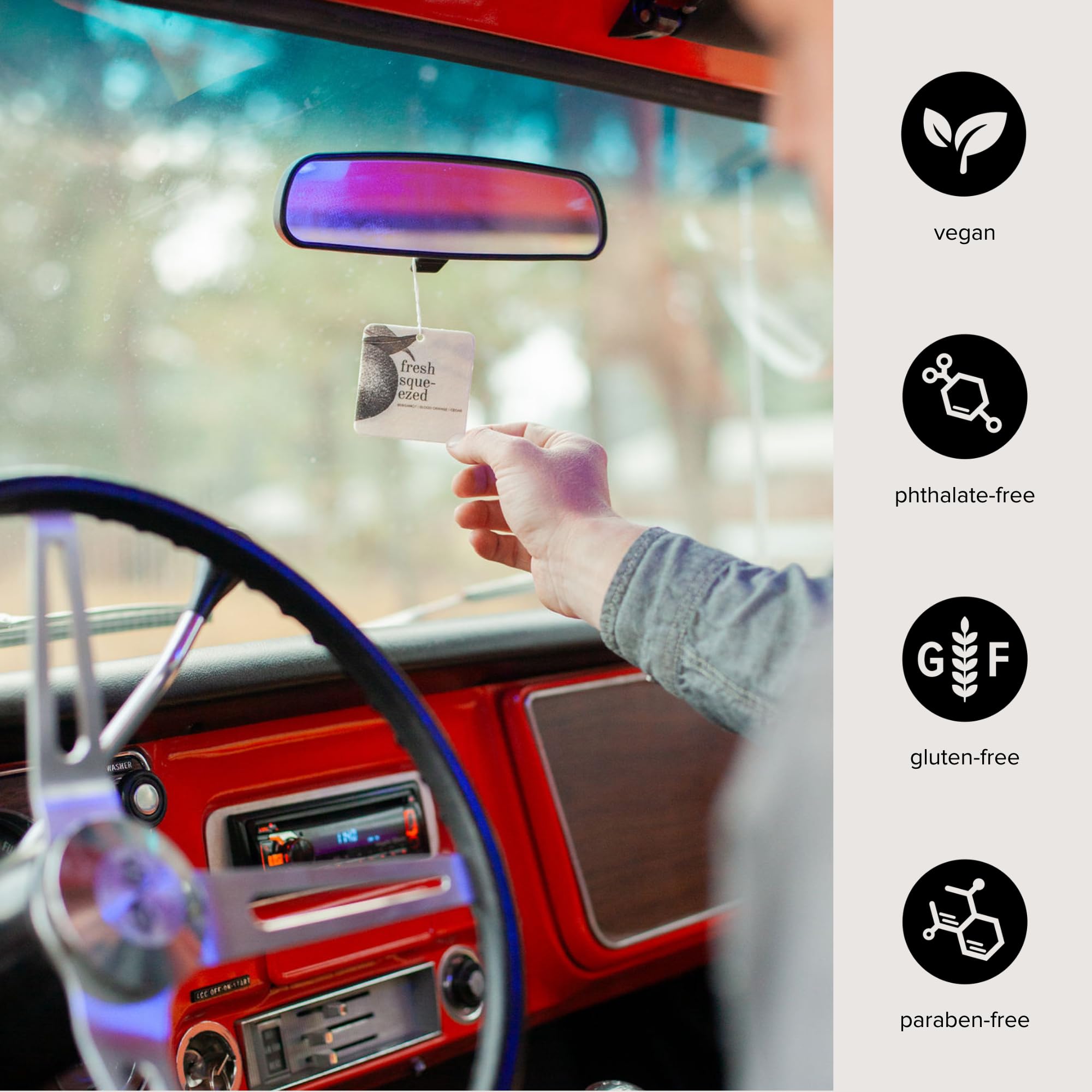 Fresh Squeezed - Ambientador para coche, paquete de 4