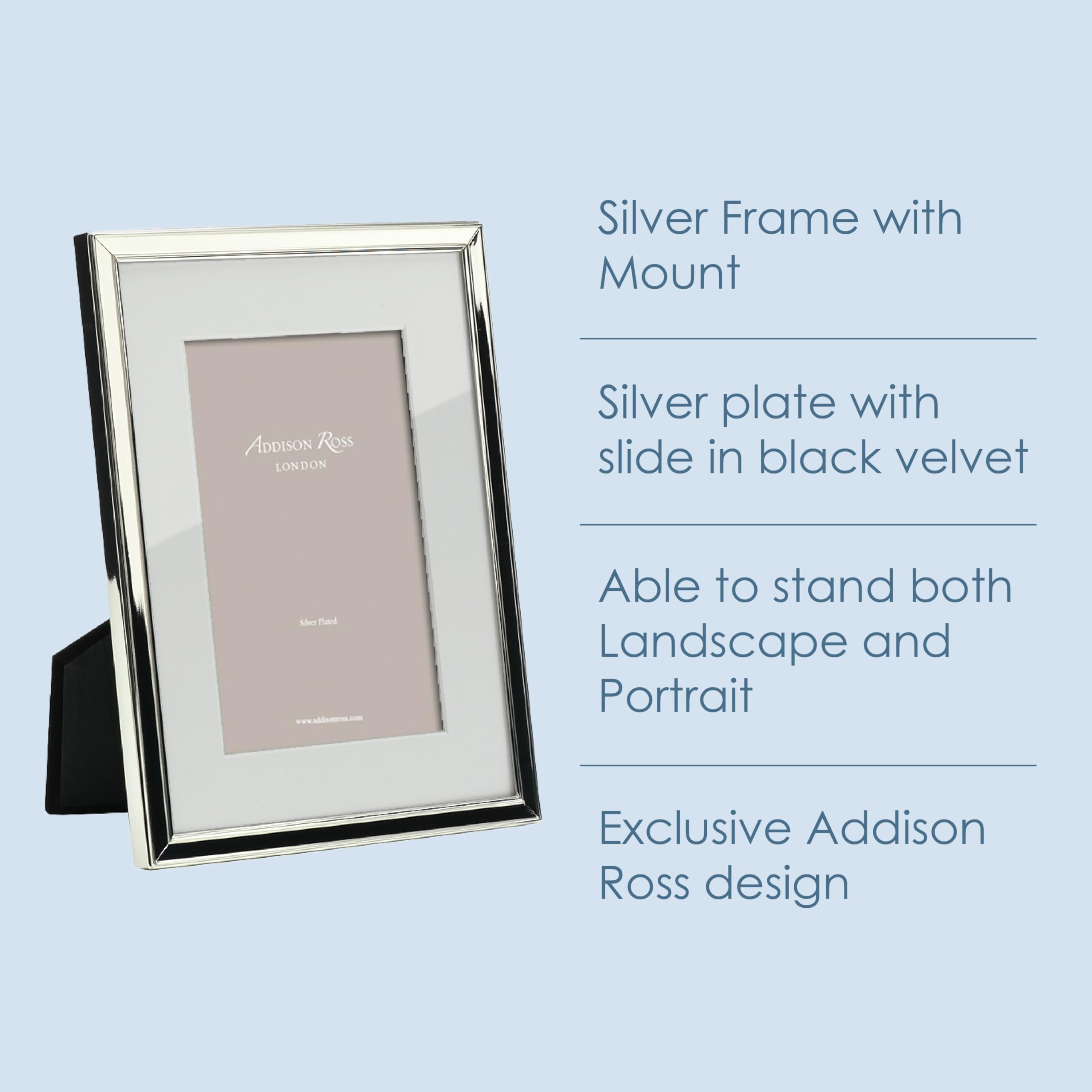Amazon.com - Addison Ross, Photo Frame, 7x9 Silver Frame with 5x7