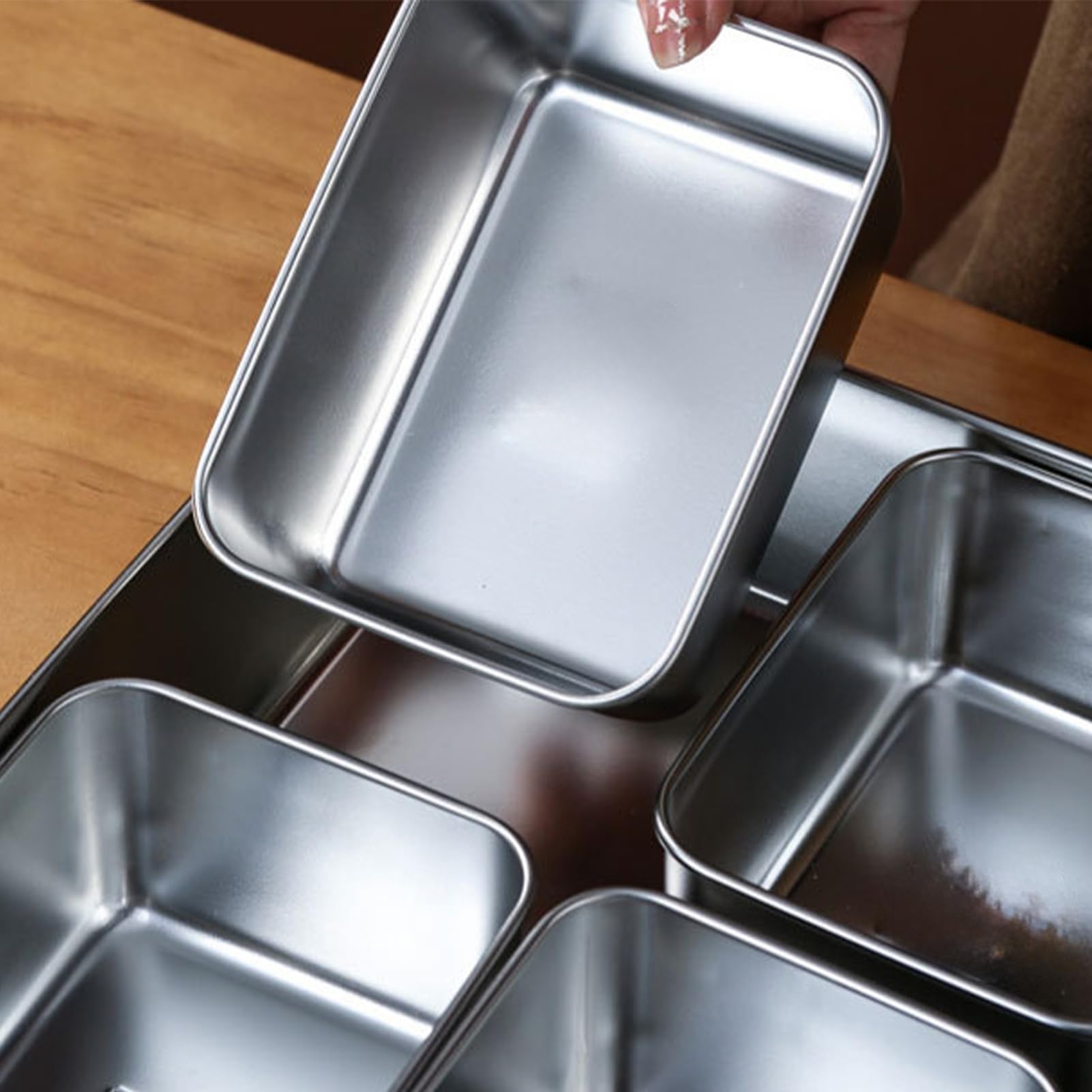 XL Inless - Scatola da cucina in acciaio con cartoncini separati, per chef, ideale per soluzioni da cucina efficienti