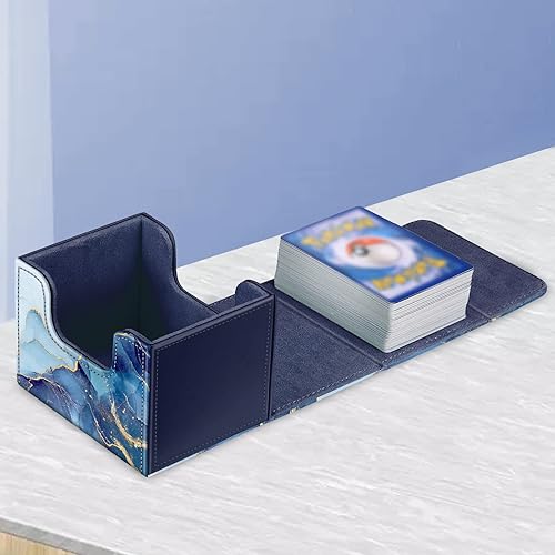 Miniatura 5 de CaseBot Caja de cartas compatible con MTGTCGCCG, funda magnética para tarjetas de juego de gran tamaño que se adapta a más de 180 tarjetas de juego