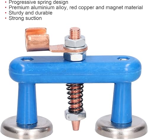 Miniatura 6 de Soporte de soldadura magnética, cabeza de imán de soldadura azul, abrazadera de soporte de soldadura magnética, herramientas de abrazadera de tierra