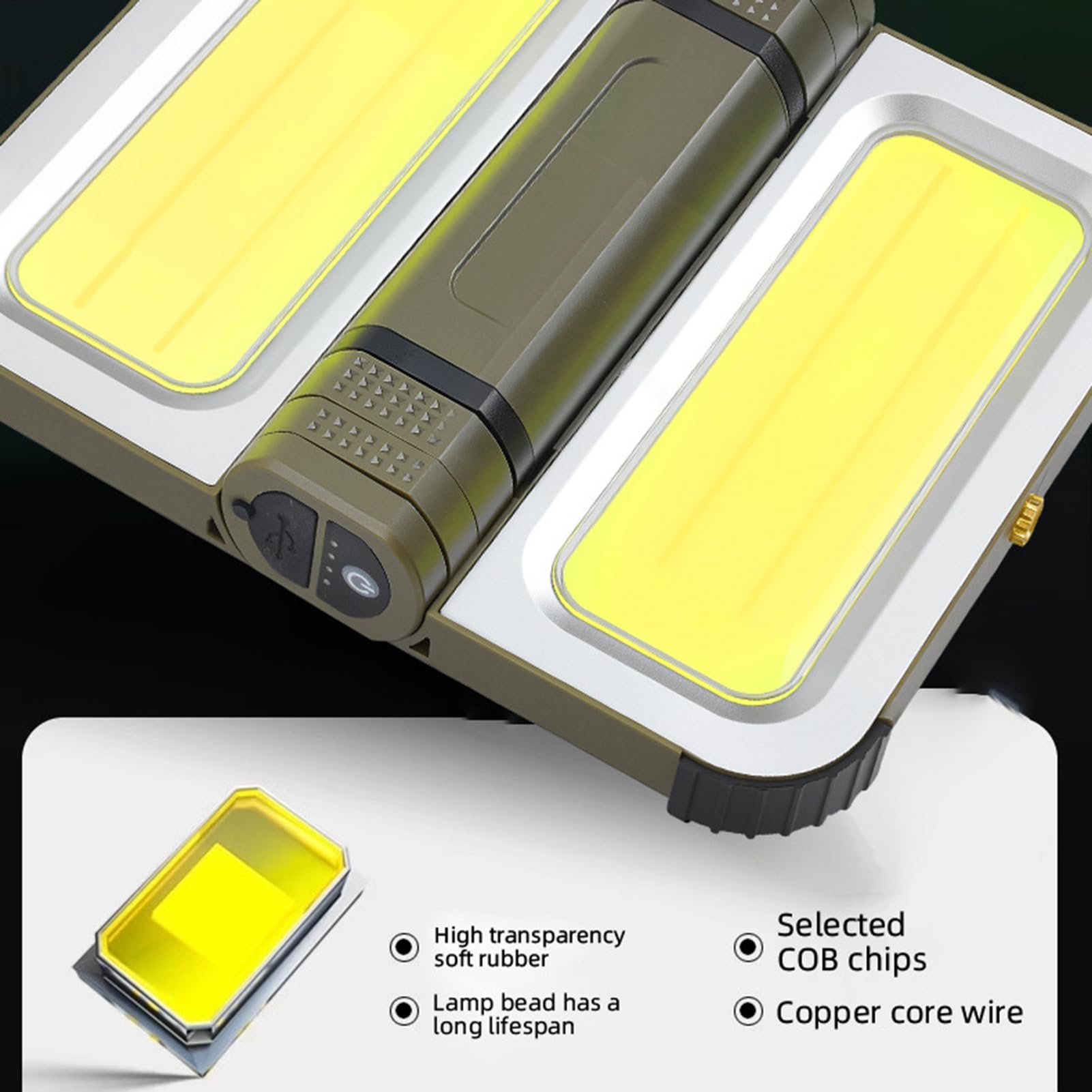 Lanterna Solare Per Campeggio LED Luminosa Magnetica Pieghevole | Da Campeggio Esterno Ad Energia Solare Per Escursionismo Trekking Tenda Emergenza Sopravvivenza Pesca Notturna Camminata