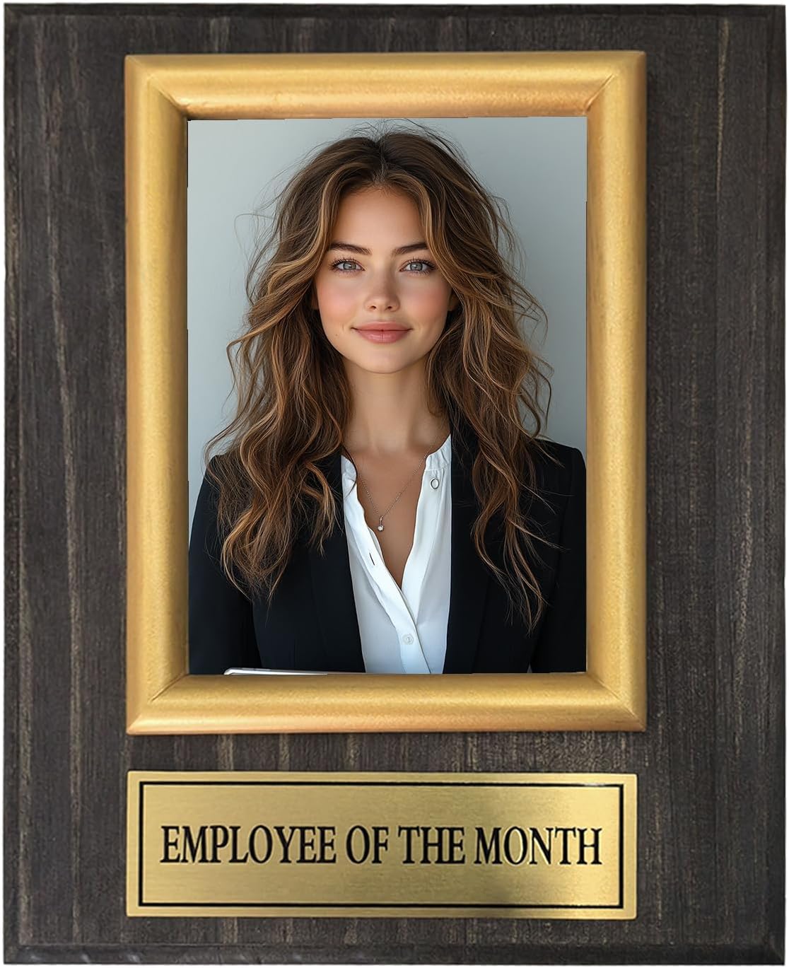 Employee Of the Month Award Plaque Honor Photo Frame.8x10 inchs Picture Plaque Holds a 4x6in Photo.Employee Appreciation Award