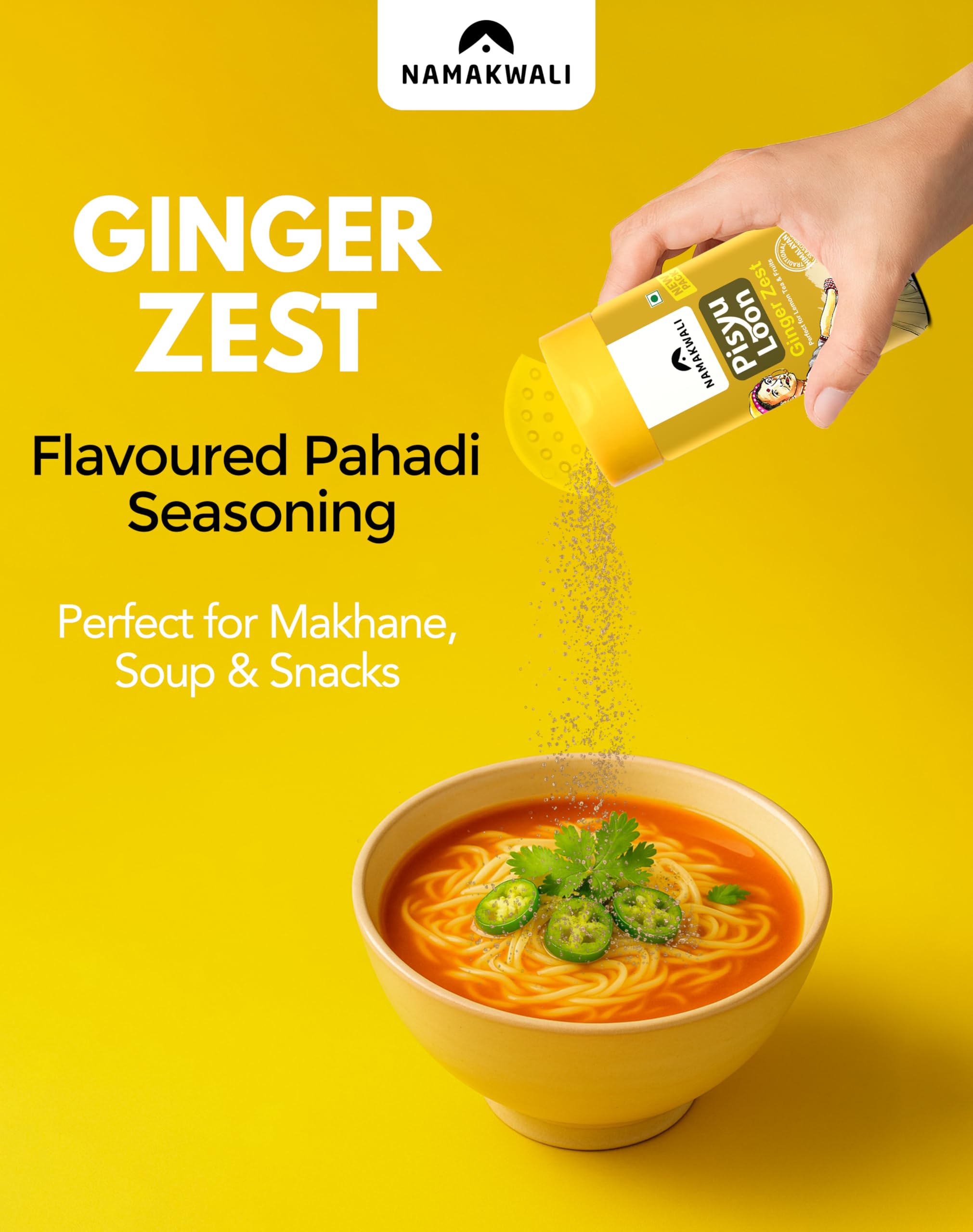 Namakwali Flavoured Pahadi Salt Seasoning Mix | Pack of 6-600 Gram | Seasoning Combo - Popcorn, Noodles, Salad, Raita, Juice, Fruits, Sweet Corn, Makhana and more | 100% Organic | SharkTank India S3 - Image 8 thumbnail