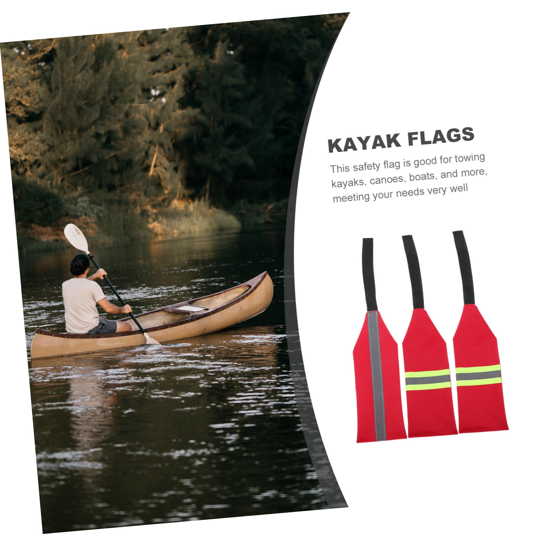 Toyvian Bandera De Advertencia De Seguridad De Arrastre Bandera De Seguridad Accesorios De Pesca Antikayak J Accesorios para Kayak Bandera De Advertencia De Kayak De Remolque Bandera De