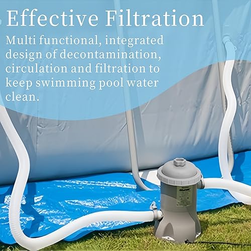 Miniatura 4 de Zerodis Bomba de filtro de piscina Limpiador de circulación Bomba de agua Sistema de bomba de filtro de piscina para natación en piscinas, bombas de