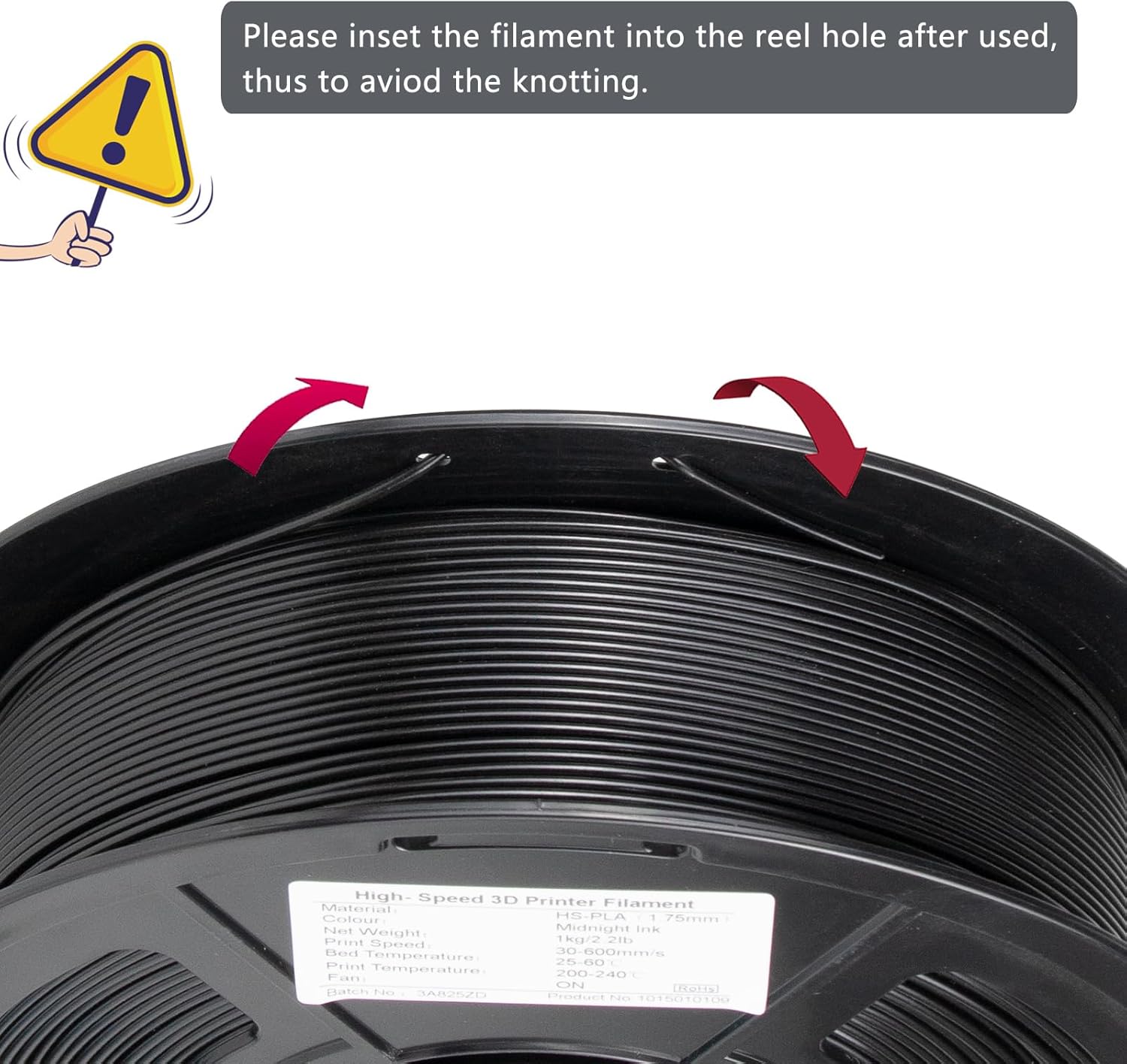 iSANMATE Rapid PLA Filament 1.75mm Black 10KG, 3D Printer Filament Bundle, Dimensional Accuracy ±0.02mm, for Bambu Lab 3D Printers, AMS, AMSLite