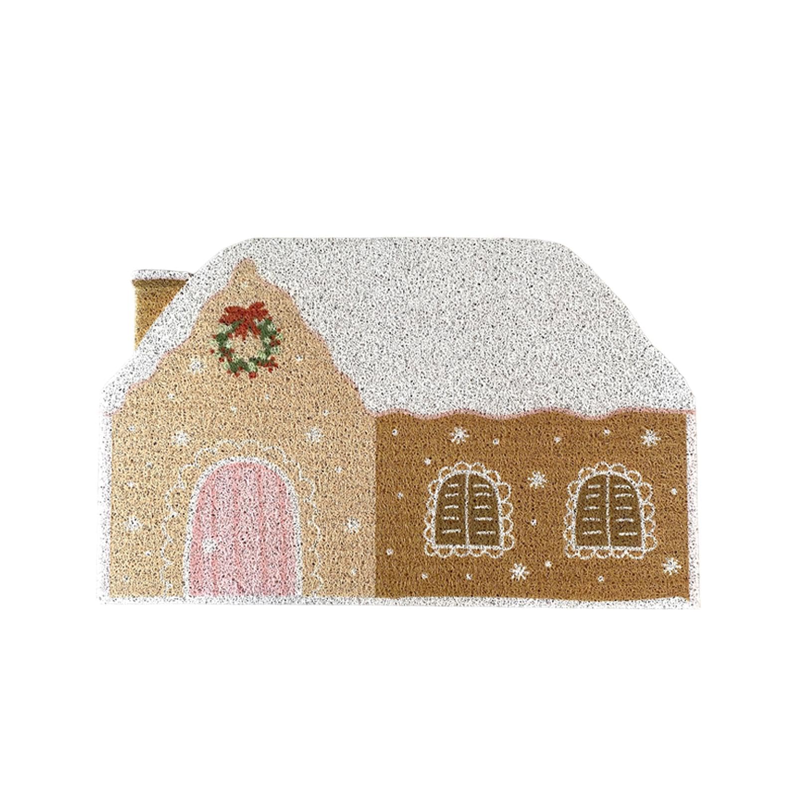 Felpudo de bienvenida navideña, felpudo para interiores, felpudo de bienvenida, bonito felpudo decorativo, alfombra de suelo de Navidad para el (60 cm x 120 cm)