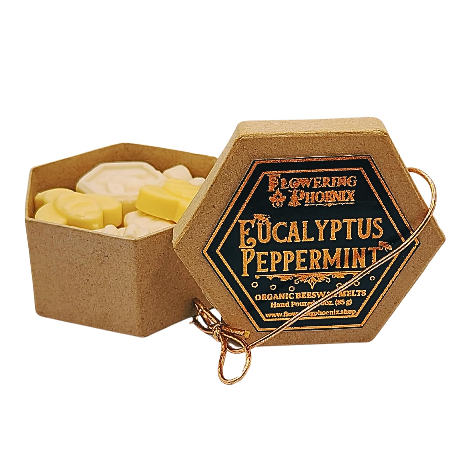 Scented Organic Beeswax Melts (3 Ounces) - Elegant Luxury Wax Melt - Natural and Sustainable - Perfect Gift (Eucalyptus Peppermint)