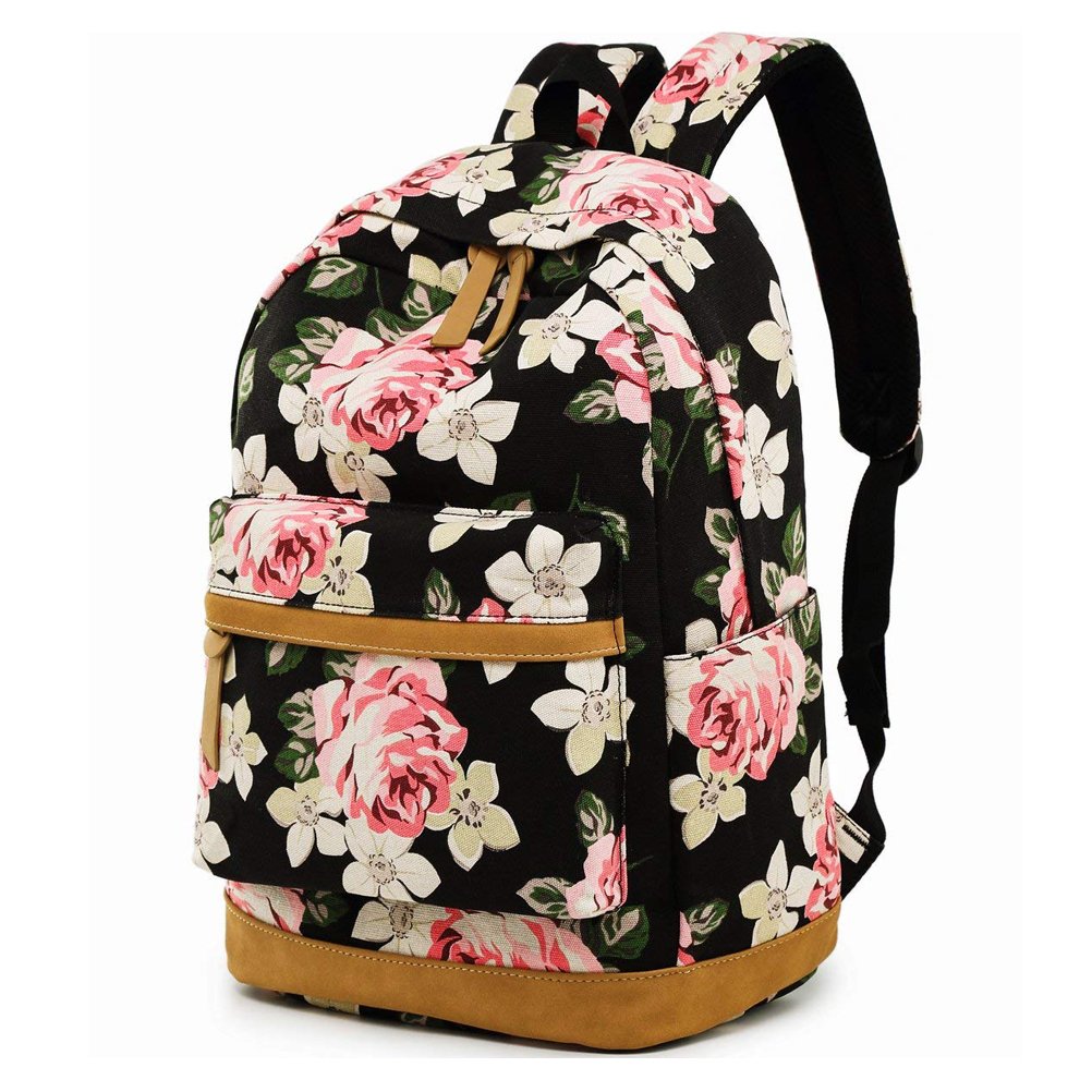 MCWTHCasual Laptop Backpack Canvas Travel Daykpack School Bag Bookbags for Teen Girls and Women