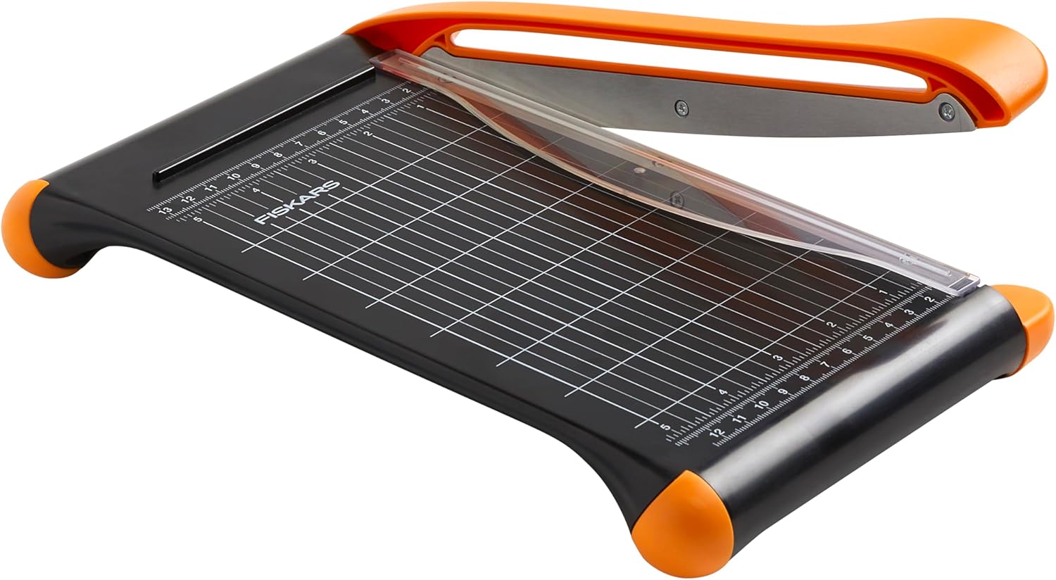 Fiskars Recycled Bypass Guillotine Paper Cutter - 9" Cut Length - Craft Paper, Cardstock and Photo Trimmer - Suitable for Traveling - Self-Sharpening Blade