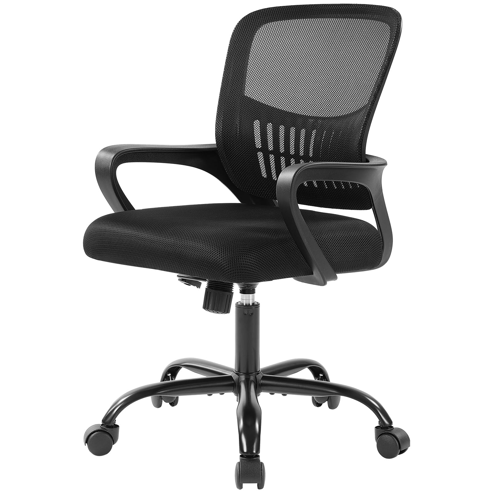NEWBULIG Home Office Desk Chair Mid Back Adjustable Height Mesh Ergonomic Executive Computer Chair with Armrest 360 Swivel