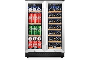 Tylza 24'' French Door Wine and Beverage Refrigerator