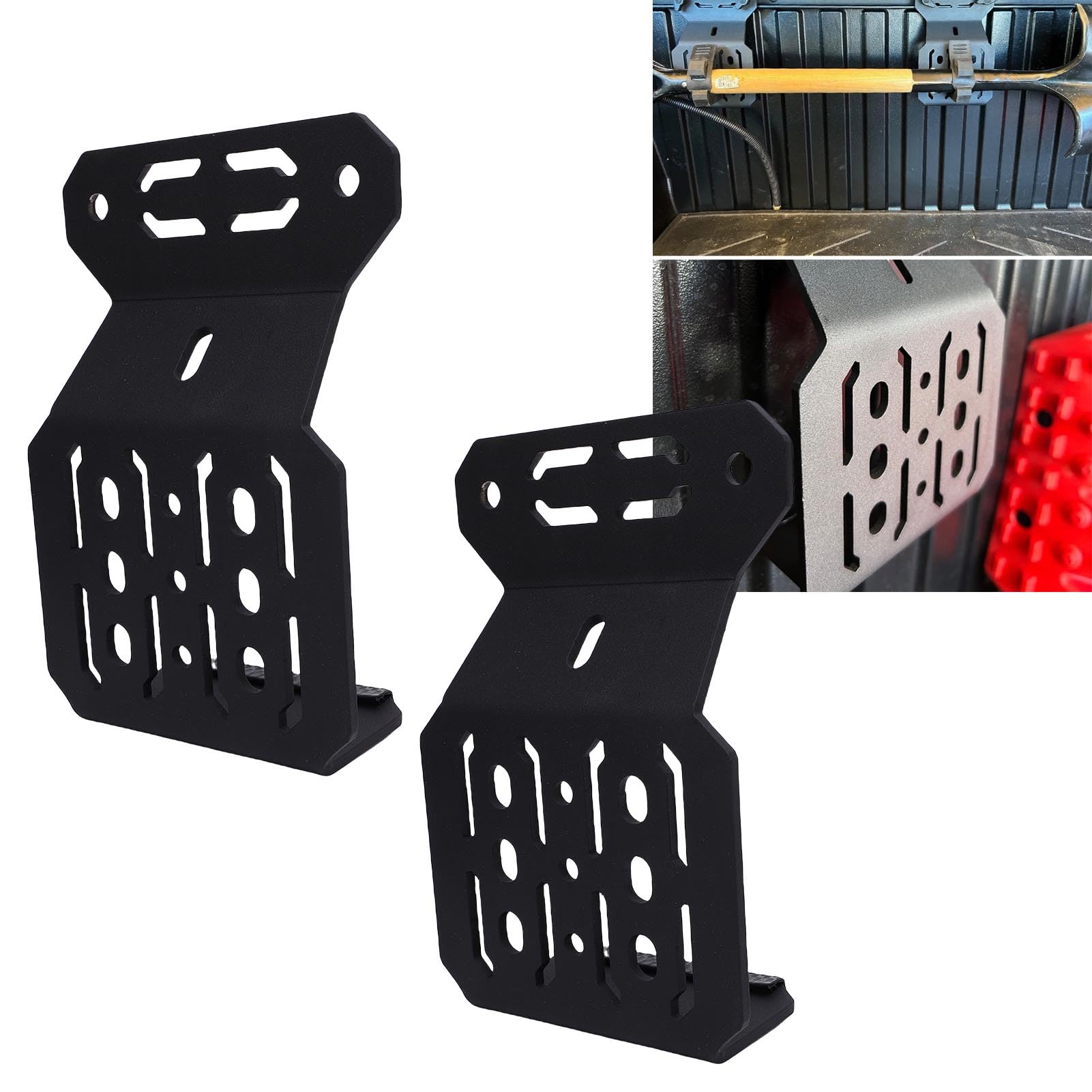 Staffe di Montaggio per Sponde del Letto, Compatibili con le Sponde del Pianale del Camion |Installazione Senza Trapano, Acciaio Resistente, Staffe di Montaggio su Camion