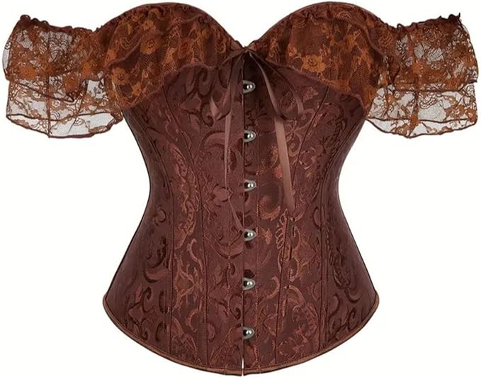 Nlaayong Damen Renaissance Korsett - Vintage Corset Top Mit Schnürung