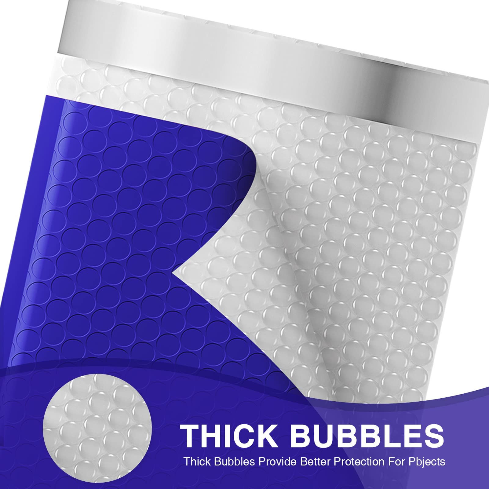 Metronic Sobres de burbujas de 6 x 10 pulgadas, paquete de 100 unidades, sobres acolchados impermeables, sobres acolchados para envío, suministros para pequeñas empresas, embalaje, azul marino