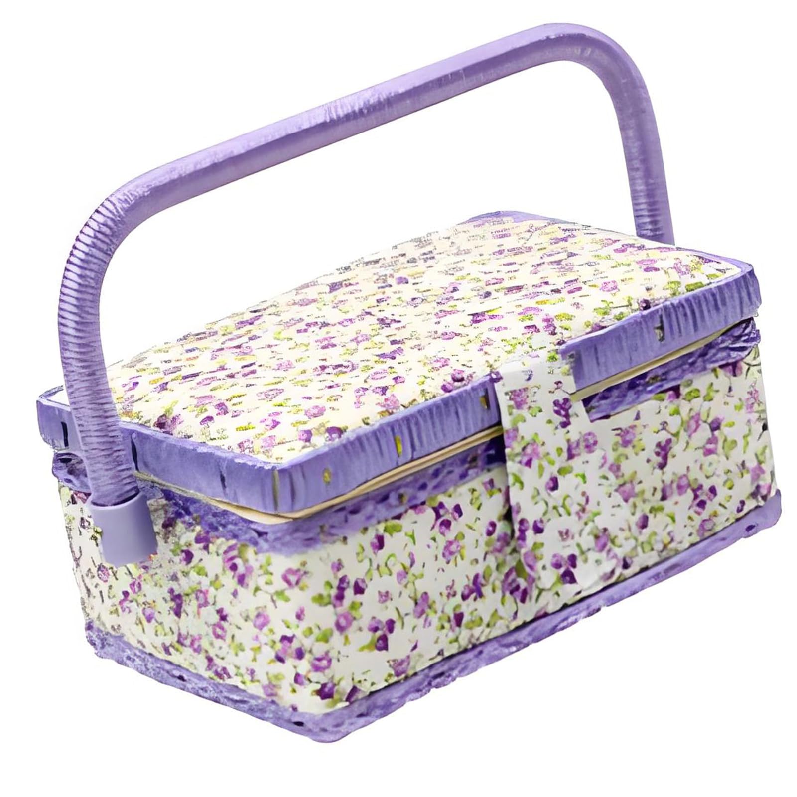 Limtula Wood and Fabric Sewing Organizers with Large Capacity Designs for Keep Thread and Tool Tidying Wooden Thread Storage Box