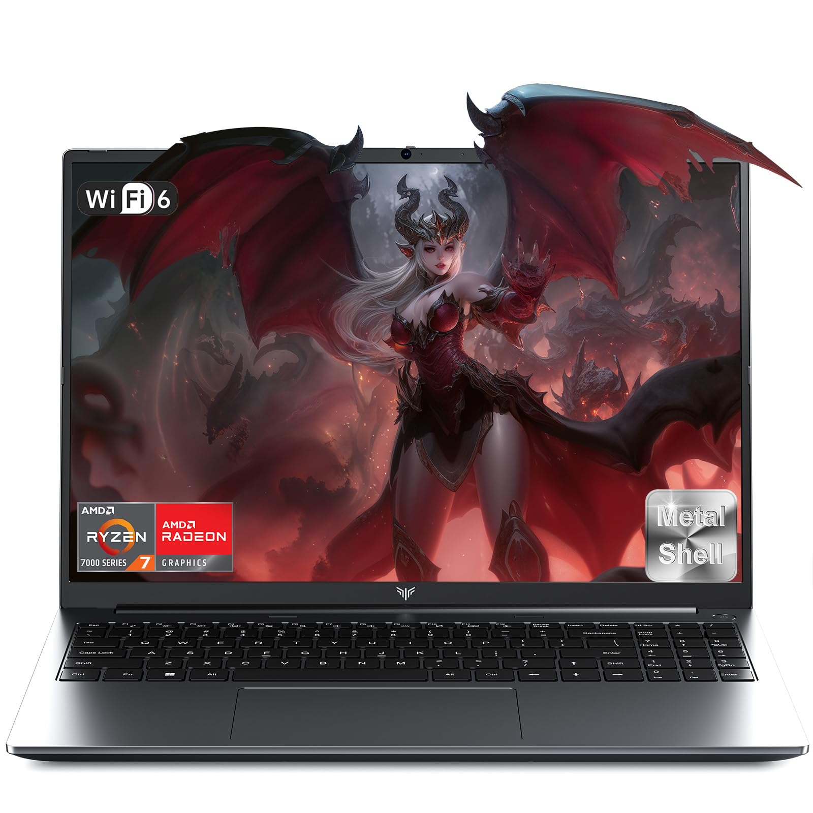 2026 Ordinateur Portable Gaming – PC Portable 16,1'' FHD avec processeur Ryzen 7 5700U (Plus performant Que l'i7-1265U), 16 Go de RAM DDR4, SSD de 512 Go, Clavier rétroéclairé et WiFi 6