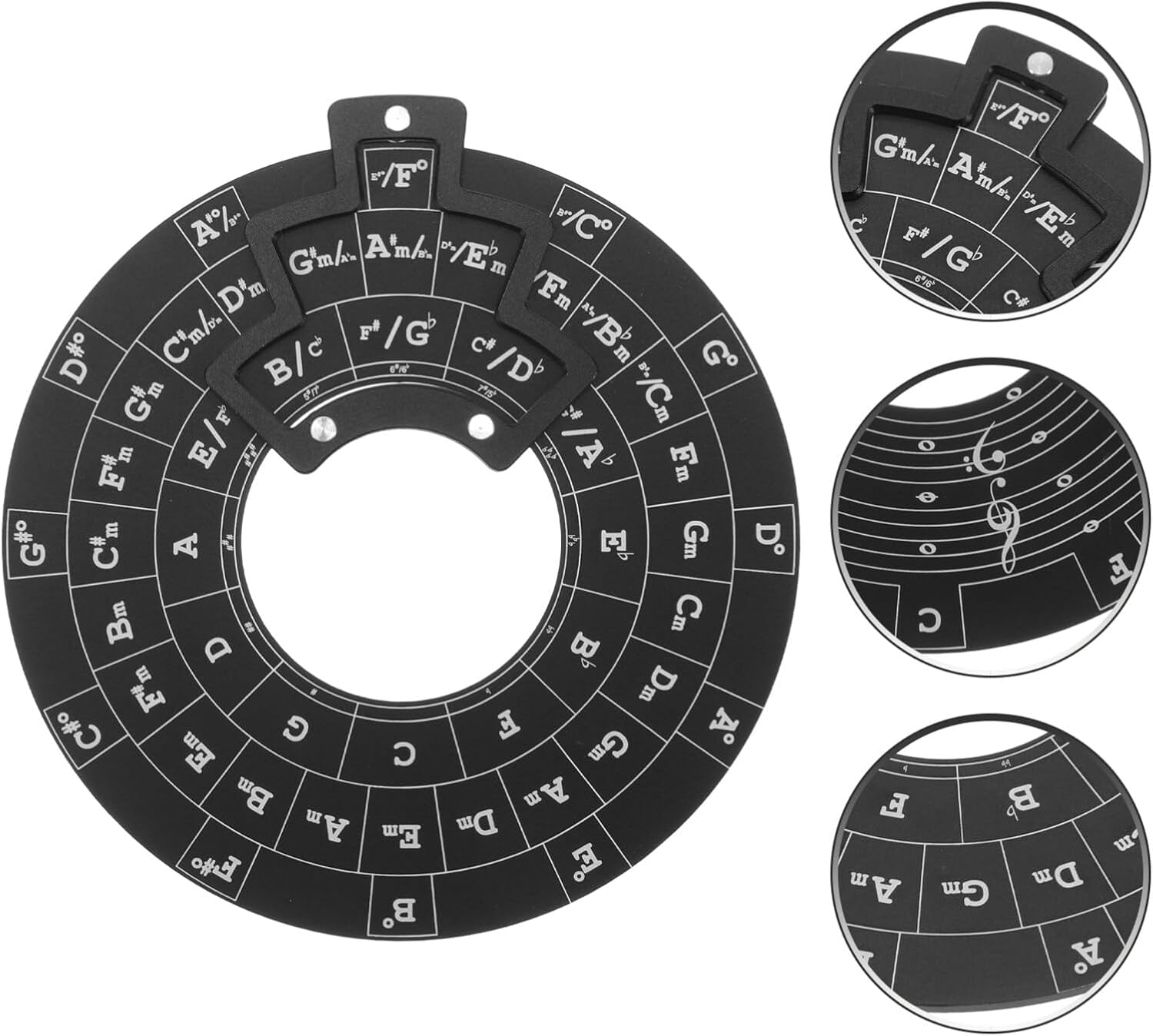 Vaguelly Circle of Fifths Wheel Tool Aluminum Alloy Melody Chord Progression Aid Music Theory Skill Levels Easy Exploration of Harmonious Chords and Notes