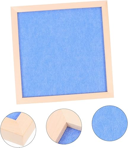 Miniatura 5 de TEHAUX Tablero de mensajes con marco de madera, tablero de anuncios autoadhesivo, tablero de fotos de fieltro, tablero de corcho enmarcado, tablero