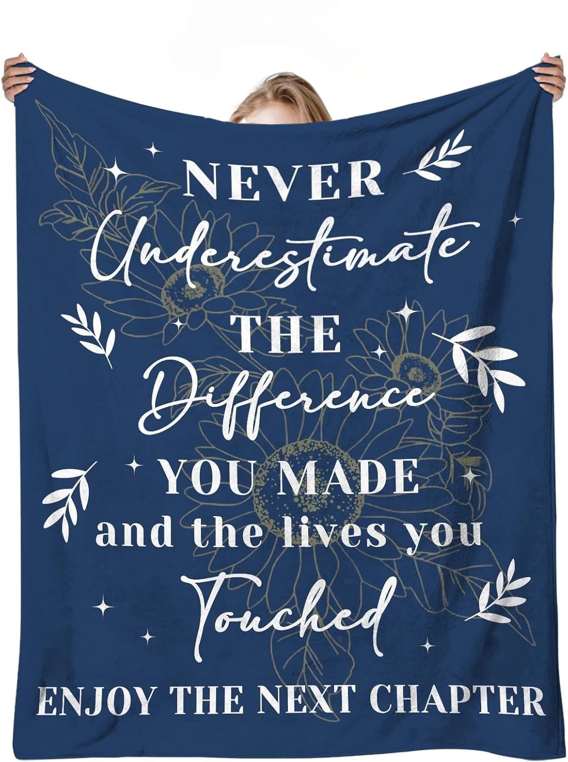 Enthusiasm Coperta regalo per pensionamento, regalo di addio per colleghi, decorazioni di addio per il nuovo lavoro, regalo di addio (150 x 230 cm)
