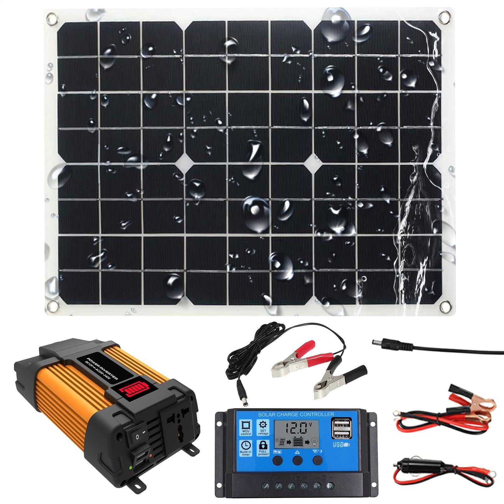 Kit De Energía Solar De 500 W – Panel Solar Mono Con Inversor Y Salida USB