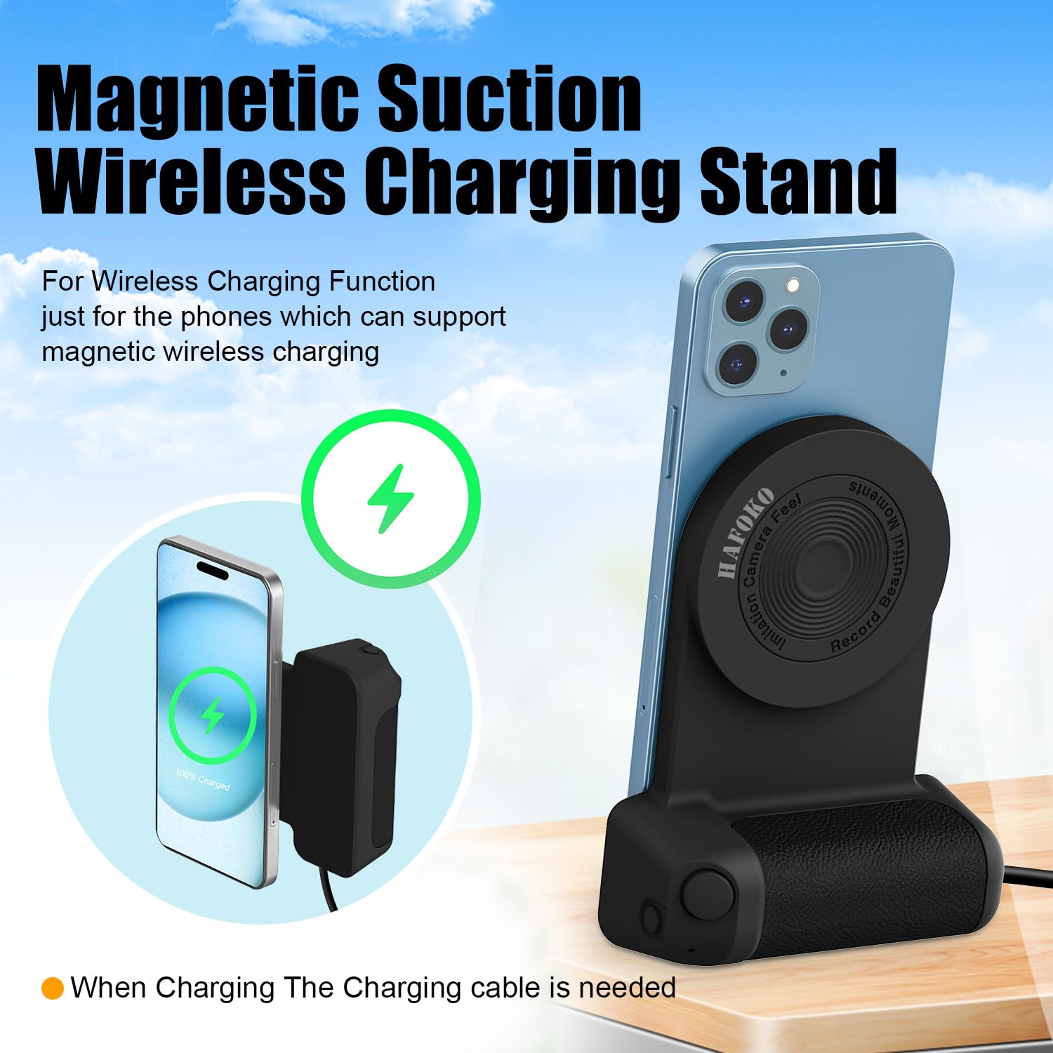 HAFOKO agnétique Téléphone CapGrip Caéra Sartphone Portable Selfies