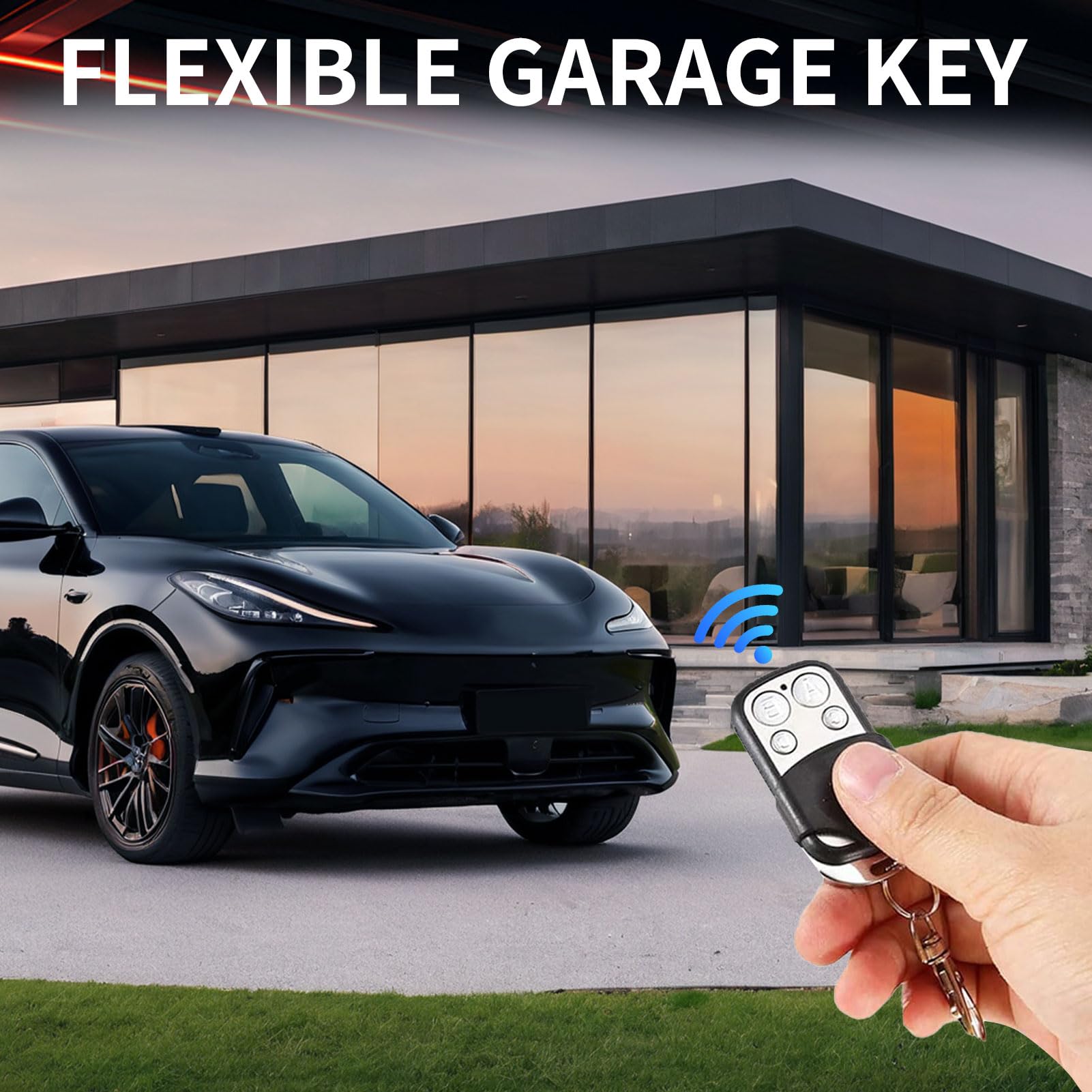 2 Pack Universal 433MHz Garage Door Remote Control Key Fob, Electric Gate Opener - Image 4