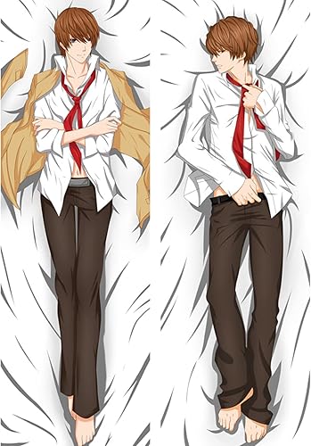 Anime Death Note Cool L.Lawliet Dakimakura - Funda de almohada con estampado de doble cara, decoración de ropa de cama, regalo de 63.0 in x 19.7 in