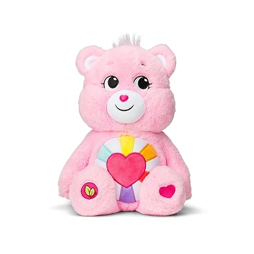 Care Bears 14" Hopeful Heart Bear Plushie - Medium Size - Pink Plush for Ages 4+ – Perfect Stuffed Animal Holiday, Birthday Gift, Super Soft and Cuddly – Gift for Girls and Boys, Collectors - Care Bears 14" Hopeful Heart Bear