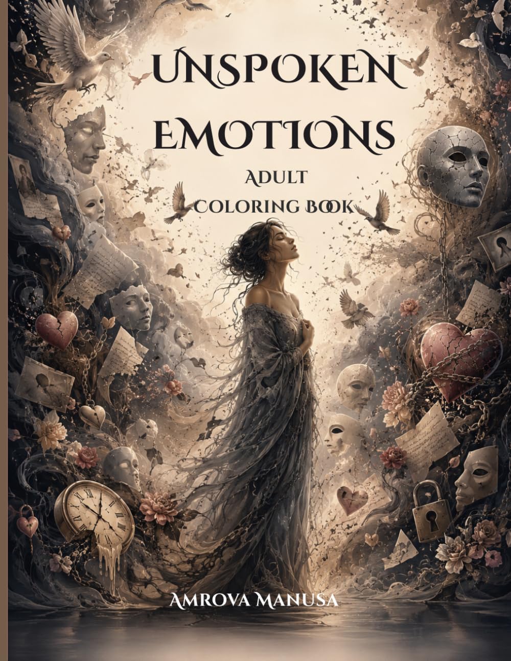 unspoken emotions: A Healing Coloring Book for Adults to Express Silent Feelings and Relieve Stress
