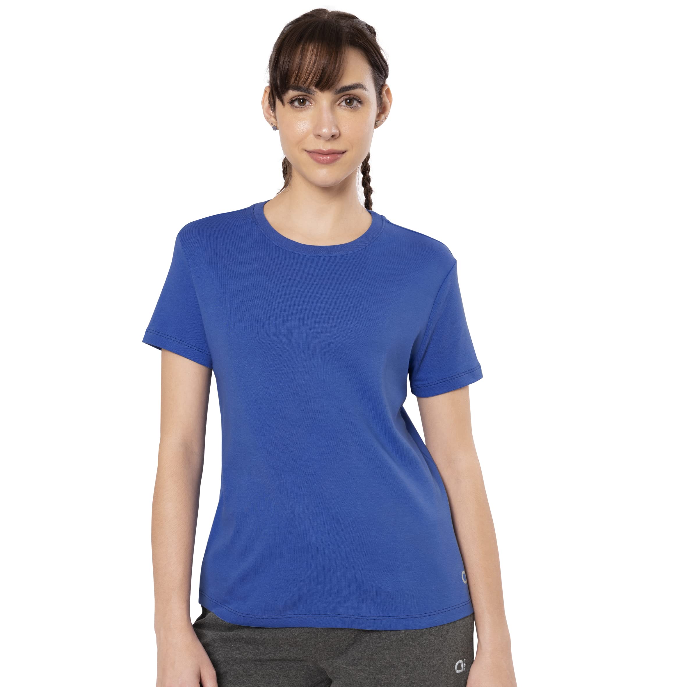 Amante Solid Round Neck Short Sleeve T-Shirt-image-8