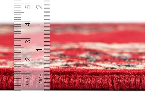 Vista 284 de Unique Loom Reza Collection- Alfombra, Polipropileno, Marrón Marrón/ marfil