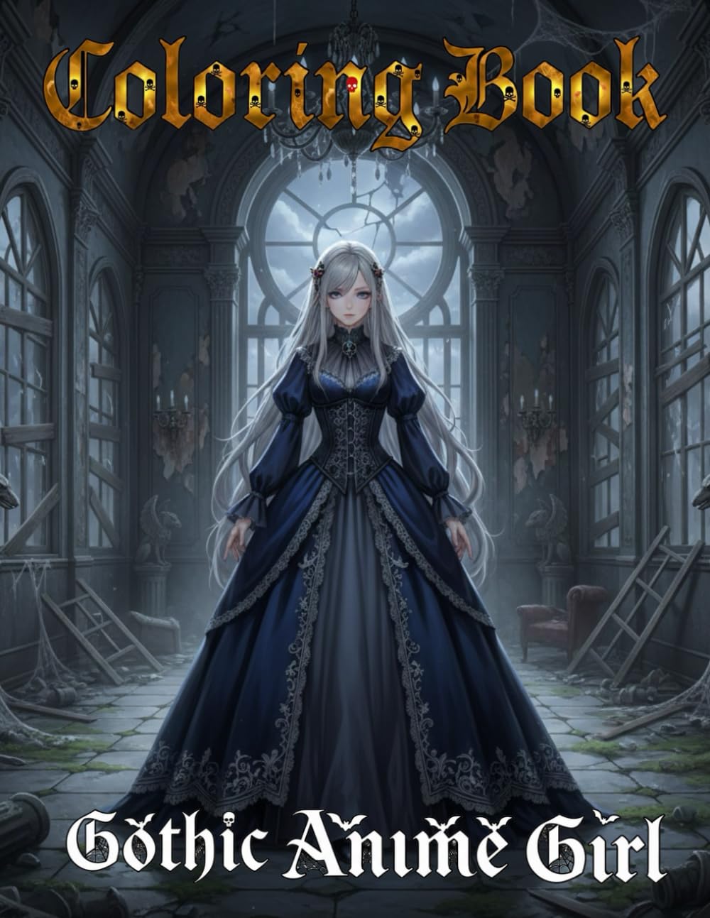 coloring book Gothic Anime Girl: Gothic Horror and Dark Fantasy Anime Art Featuring Sexy Anime Girls, Goth Beauties, Vampires, and Sinister Romance