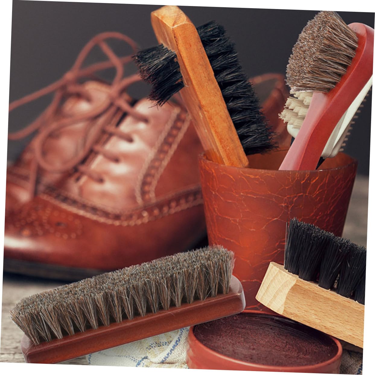 POPETPOP 4piezas Cepillo De Cerdas De Crin para Limpiar Interiores y Zapatos Cepillo para Pulir Zapatos