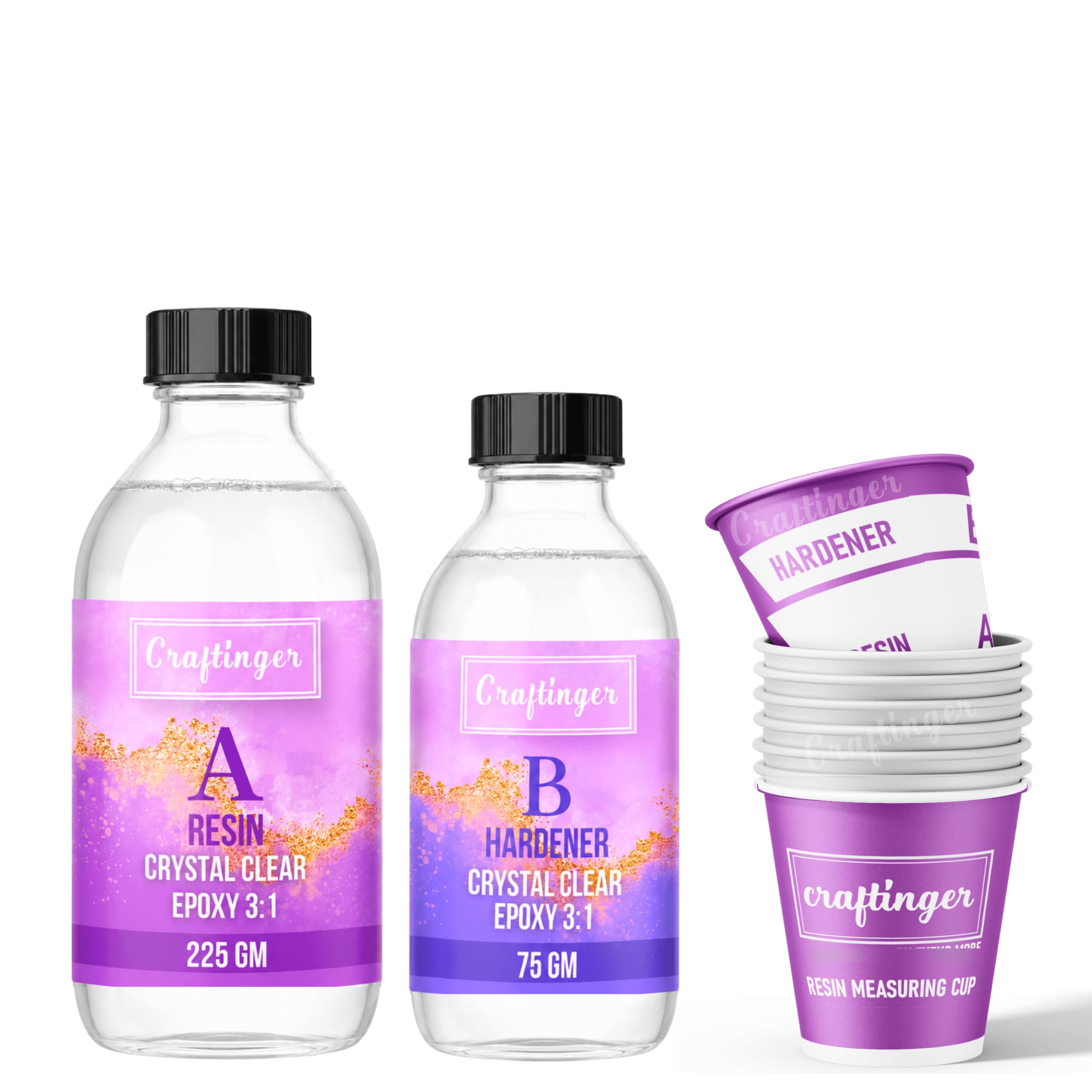 Crystal Clear All in One Epoxy Resin 300gm for Art & Craft | Non-Toxic | Bubble-Free | UV Resistant | Glossy Finish | Ideal for Jewelry, Coasters, Trays & More-image-32
