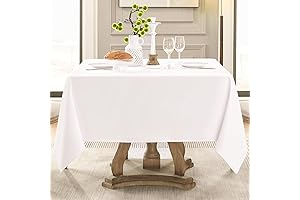 52 x 52 Inch White Tablecloth Square