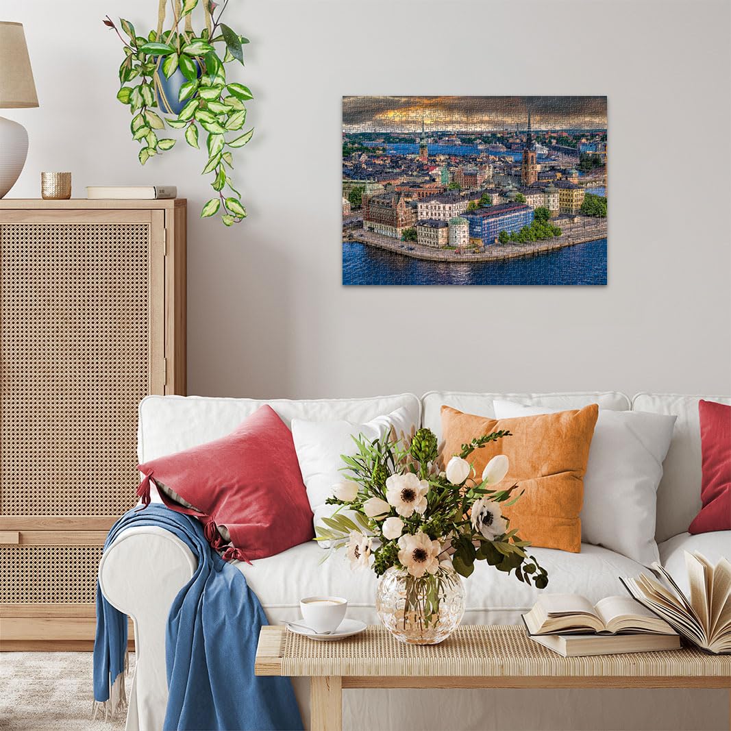 Ravensburger - Puzzle Aarhus, Danimarca, 1000 Pezzi, Puzzle Paesaggi per Adulti e Ragazzi, Idea Regalo per Lei o Lui, 70x50 cm
