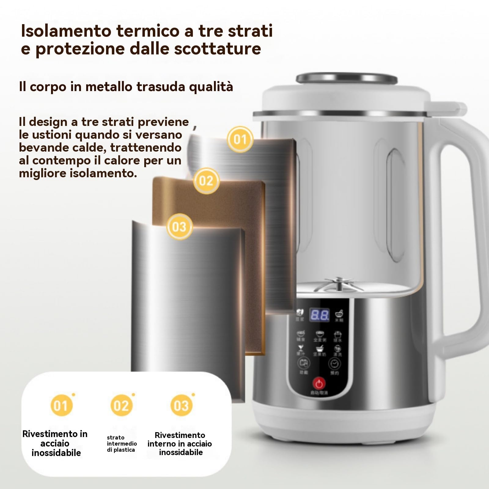 Machine Latte Vegetale, Macchina per Latte Vegetale Macchina Multifunzione Macchina per Fare Il Latte Vegetale